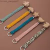 Pacifier Holders Clips＃1 Baby Cotton Pacifier Chain Beech Wood Pacifier Clip Cartoon Animal Baby Pacifier Toy Holder Z230804