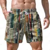 Pantaloncini da uomo Summer Box Stitching Personalità stampata in 3D Tendenza moda casual
