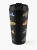 Bouteilles d'eau Pleco ! - Tasse à café de voyage noire Butterfly Cup