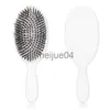 Hårborstar Boar Brestle Hair Brush Beauty Frisör Massage Comb Salong Frisör Styling Tools Smooth Plating Curly Detangler Brush X0804