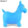 Uppblåsbara studsare Playhouse Swings Kids Animal Bouncy Horse Hopper Toys Uppblåsbar Bouncer Jumping Horse Toys Längd 34 cm Höjd 27,5 cm 230803