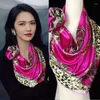 Foulards cadeau foulard en soie Satin 90 artificiel grand foulard femmes été imprimé tout assorti sac cicatrice