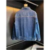 Herrjackor Spring och Autumn Fashion Designer Jacket USA Size Zipper Blue Jean Highquality Design Luxury Mens Drop Delivery Apparel DHE9R