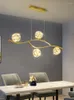 Pendant Lamps Bubble Lamp Restaurant Chandelier Modern Starry Light Luxury Long Dining Table Bar