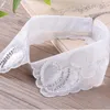 Bow Ties Women Neckwear Pearl Bead Rhinestone Lace Neckline Fake Collar Embroidery Chiffon Detachable False Removable Tops