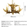 Chandeliers TEMAR Modern Antler Chandelier Light LED Creative Retro Resin Pendant Lamp Fixtures For Home Living Dining Room Bar Cafe