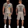 Tute da uomo Camouflage ucraino Stampa 3D T-Sirts/Completi Forze armate T-shirt militari Sorts Set Casual Sort Sleeved Outdoor Sportswear