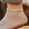 Anklets Mode Trend Round Sparkling Rhinestone Claw Chain Anklet Women Simple Beach Party Holiday Ankle sieraden Accessoires Geschenken