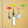 Hooks Fashion 6Pcs Colorful Umbrella Wall Hook Key Hair Pin Holder Organizer Decorative Shaped