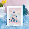 Produits de style chinois Broderie Starter Diamant Peinture Point De Croix Ensemble Princesse Château Bricolage Avec Cerceaux Fil Pour Filles Cadeau R230803