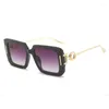 Occhiali da sole Trends Square Punk Goggle For Women Men Designer Gradient Sun Glasses Outdoor Shades Eyewear UV400 Oculo