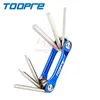 أدوات Toopre Bicycle Chromium Vanadium Steel Allen Wrench Iamok Mountain Bike Blue TL-833 6 في 1 أداة متعددة الوظائف 92G HKD230804