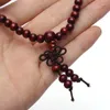 Strand Vintage 108 Wooden Beads Bracelet 6mm Women Men Elastic Beaded Long Bracelets Fashion Buddhist Prayer Bangles Handmade Jewelry