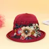 Wide Brim Hats Bucket Folding Knitted Hat Hollow Breathable Sun Embroidered Fisherman All match Female Fashion Casual Ethnic Style Out 230804