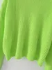 Женские свитера Флуоресцентный зеленый водолаз