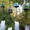 Decorative Objects Figurines 3pcs Japanese Style Windchimes Furin Antique Temple Bell Iwachu Cast Iron 230803