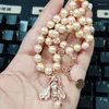 Link Bracelets 2023 Fashion Jewelry For Women Bracelet Bee Pendant Pink Pearl Stainless Steel Luxury High Quality Party Gift