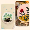 Kinesiska stilprodukter Punch Needle Brodery Start Retro Flower Rug Garn Hooking Nybörjare Set med duk för barn Vuxna Diy Craft Decor Presents R230803