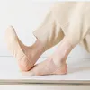 Women Socks 3 par Invisible Boat Summer Silicone Non Slip For High Heels Shoes Ice Silk Thin Half Palm Suspender