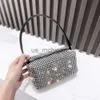 Sacos de noite Lidar com strass Saco de noite prata Cristal Bling Sacos com alça superior para mulheres Bolsas e bolsas de luxo designer bolsa feminina J230804