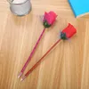 Partihandel Rose Ballpoint Pen Creative Artificial Flower Decoration Beautiful Office School Stationery Personaliserad skrivpenna för alla hjärtans dag bröllopspresent