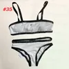 Kadınlar Plaj Sutyen Kılavuzu Kontrast Renk Mayo Seksi Bölünmüş Bikinis Seti Yaz Tatil Havuzu Parti Mayo