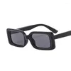 선글라스 패션 스퀘어 여성 빈티지 고양이 눈 디자인 태양 안경 여성 남성 성격 쿨 레트로 블랙 UV400