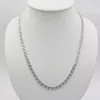 Kettingen 20INCH Pure 925 Sterling zilveren ketting 5 mm Cubaanse schakelketting voor mannen