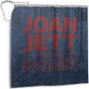 GVV Salle de Bains Décor Rideau de Douche Joan Jett The Blackhearts Durable Tissu Rideau De Bain Étanche Coloré Ventilateurs66x72 in168cmX1178V