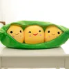 Plush Pillows Cushions 1pc Pea pod plush toy cute bean pea shape sleeping pillow creative holiday gift can be cleaned disassembled filled plant doll 230804