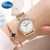 Horloges Luxe Kristal Dames Kalender Polshorloge Mode Dames Quartz Horloge Roestvrij Staal Klok Vrouw Rose Goud Tijd Trendy Meisje