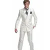 Przystojny podwójny groom Tuxedos Peak Lapel Groomsmen Suit Mens Wedding Dinner Dinner Suits Orvegroom Kurtka Krawat 248r