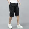 Mäns shorts 2023 Sommarkläder Skörd Jeans Pure Solid Color Cotton Pockets Casual Trend Loose raka mittbyxor