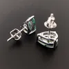 Hip Hop Luxe Icy Sieraden 925 Sterling Zilver Vermeil Moissanite Oorbellen Iced Out Vvs Diamond Green Blue Pear Cut Stud Earring