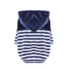 Vêtements pour chiens Vêtements Stripe Hoodie Plus Fleece Hooded Sweater Warm Pet Winter Coat Small Puppy Clothe