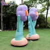 groothandel Aangepaste reclame opblaasbare cartoon bloemen speelgoed sport inflatie planten met gezicht voor feestevenement winkeldecoratie