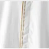 ミングルコットン長袖男性シャツ豪華なシロアルフローラル刺繍カジュアルメンズドレスシャツスリムフィットパーティーマンシャツ