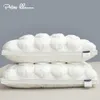 Peter Khanun 48 74 cm Rettangolo di lusso in stile 3D Cuscini in piuma d'oca bianca Cuscino per biancheria da letto in cotone 100% a prova di piuma 063 210831249V