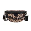 Taille Taschen Frauen Tasche Casual Urlaub Crossbody Brust Leoparden Muster Reißverschluss Marke Half Moon Luxus Fanny Pack 230804