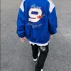 Giacche da uomo Giacca da corsa ricamata retrò americana Uomo Streetwear Stile hip-hop Baseball allentato Unisex Coppia cappotti da uomo 230804