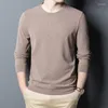 Erkek Sweaters Sonbahar Ürünleri Yüksek Kaliteli Uzun Kollu Kazak Işık Lüks İş Saf Renk Ekibi Boyun Konforlu Hoodie