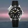 mechanical extravagant watch fashion leisure omge model seahorse series stainless steel high quality sports dial deep sea meters expensive watches top watchs