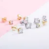 925 Srebrny Vermeil Out Out Diamonds Moissanite Kolczyki 3 mm 4 mm 4 mm 5 mm okrągły kolczyki Kołanie Hip Hop luksusowy biżuteria dla mężczyzn kobiety