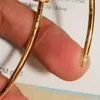 Thin Nail Bangle Diamond Sterling Sier Hollow Tube Made of Gold Plated Opening Method is Consistent with the Official Product Womens