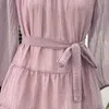 Lässige Kleider langärmeliges bequemes rosa Minikleid lose bequeme Dame Fee Frauen Rock Sommer koreanische Mode Damenkleidung