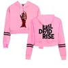 Moletons masculinos Evil Dead Rise com impressão 2D suéter com capuz umbilical feminino sexy K-pop Harajuku