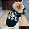 Chien Vêtements Noël Chaud Pet Automne Hiver Pull Vêtements Doux Pour Veste Père Noël Imprimé Polaire Mignon Chiot Chat Chiens Sweat Dhvur