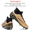 Dress Shoes Men Soccer Professional High Top Antiskid Wear Resistant Training Shoe FGTF Child Kids Football Boots Outdoor Sneakers 230804