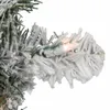 Pre-lit Heavily Flocked Madison Pine Artificial Christmas Wreath 24-Inch Clear Lights