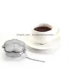 Tea Strainers Stainless Steel Teas Strainer Tools Plum Shape Home Coffee Vanilla Spice Filter Diffuser Mini Infuser Drop Delivery Gard Dh4Pz